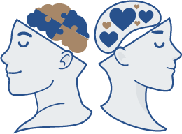 Ícone de compreensão das emoções na terapia